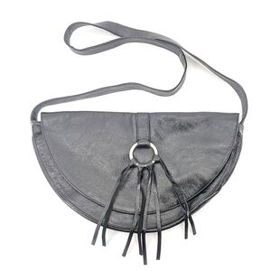 Y2K BCBG‎ MaxAzria Black Leather Crossbody Bag